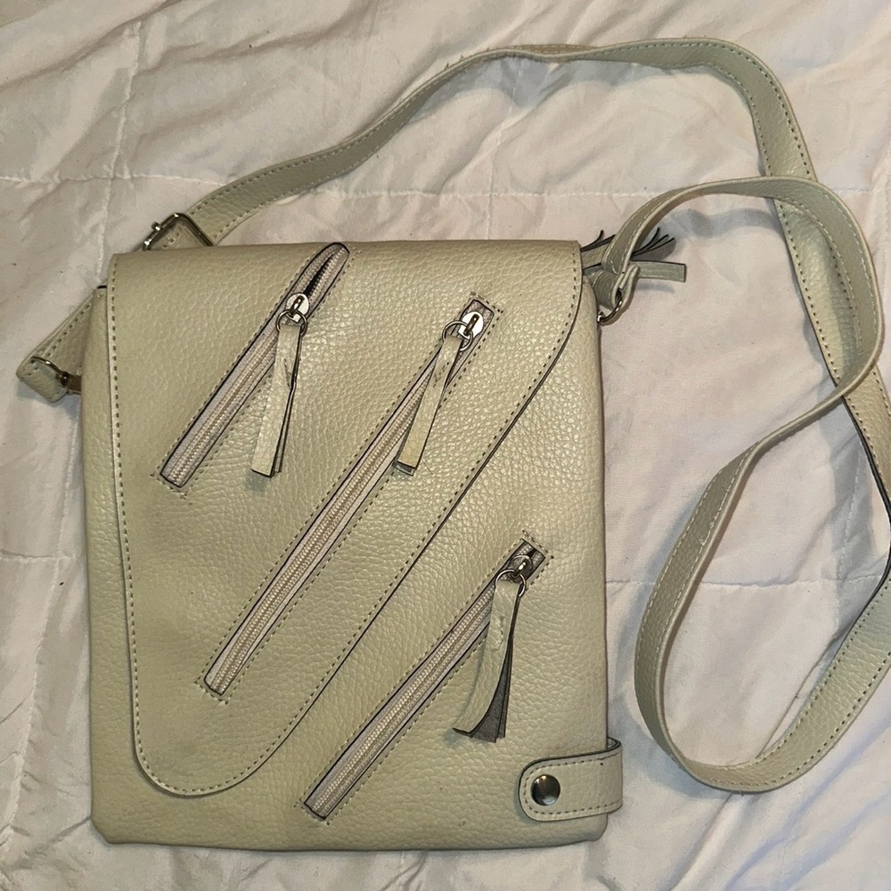 Elegant Cream Crossbody Bag